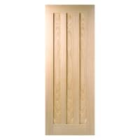 Idaho 3 Panel Unfinished Oak Door 838 x 1981mm