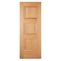 Amsterdam 3 Panel Pre-Finished Oak Door 610 x 1981mm