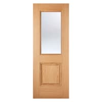 Arnhem 1 Light Prefinished Oak Door 838 x 1981mm