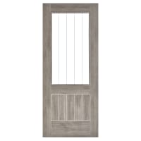 Mexicano Laminated Glazed Light Grey Door 762 x 1981mm