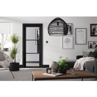 Tribeca 3L Primed Plus Black Doors 838 x 1981mm