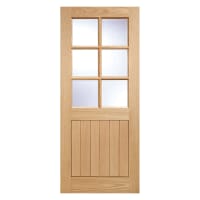 Cottage 6 Light Unfinished Oak Door 813 x 2032mm