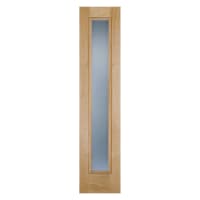 Sidelight 1 Light Frosted Unfinished Oak Door 457 x 2057mm