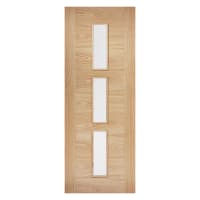 Sofia 3 Light Prefinished Oak Door 610 x 1981mm