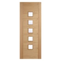 Carini 5 Light Unfinished Oak Door 826 x 2040mm