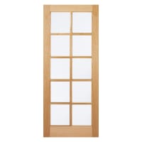 SA 10 Light Unfinished Oak Door 686 x 1981mm