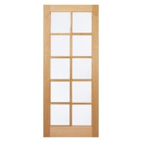 SA 10 Light Unfinished Oak Door 838 x 1981mm