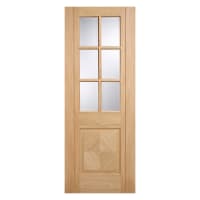 Barcelona 6 Light Prefinished Oak Door 610 x 1981mm