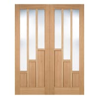 Coventry 3 Panel Pair Unfinished Oak Door 1168 x 1981mm