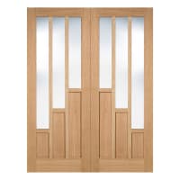 Coventry 3 Panel Pair Unfinished Oak Door 1524 x 1981mm