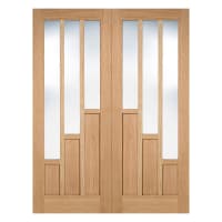Coventry 3 Panel Pair Pre-Finished Oak Door 1220 x 1981mm