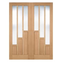 Coventry 3 Panel Pair Pre-Finished Oak Door 1372 x 1981mm