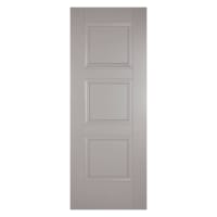 Amsterdam 3 Panel Primed Plus Silk Grey Door 762 x 1981mm