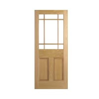 Downham 9 Light Unglazed Unfinished Oak Door 813 x 2032mm