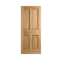 4 Panel Unfinished Oak Door 610 x 1981mm