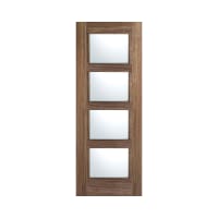 Vancouver 4 Light Prefinished Walnut Door 726 x 2040mm