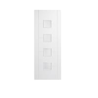 Vancouver 4 Light Small Primed White Door 838 x 1981mm