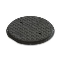 Polypipe Drain Ductile Iron Cover and Frame 460mm Black