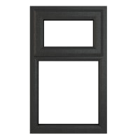 PVC-U Top Hung Window 610 x 1190mm Grey/White