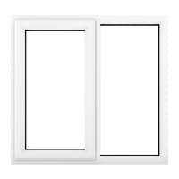 PVC-U LH Side Hung Window 1190 x 1190 mm White