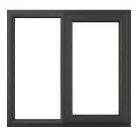 PVC-U RH Side Hung Window 1190 x 1115mm Grey/White