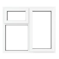 PVC-U RH Side Hung Top Opener Window 1190 x 965 mm White