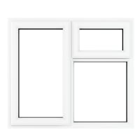 PVC-U LH Side Hung Top Opener Window 905 x 965 mm White