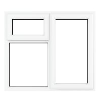 PVC-U RH Side Hung Top Opener Window 905 x 965 mm White