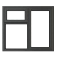PVC-U RH Side Hung Top Opener Window 1190 x 965 mm Grey/White
