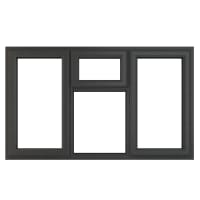 PVC-U L&RH Side Hung Top Opener 1770 x 1040 mm Grey/White