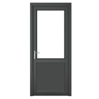 PVC-U Single White Door 1 Panel Clear Glazed Right Hand 890 x 2090mm