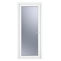 PVC-U Single Door Obscure Glazed Left Hand 840 x 2090 mm White