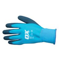 Ox Waterproof Latex Gloves Size 9 (Large) Navy/Blue