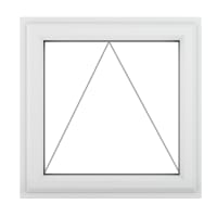 PVC-U Top Opener Window 610 x 610 mm White
