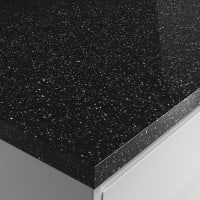 Jewson Square Edged Laminate Worktop 3m x 600 x 38mm Strass Noir