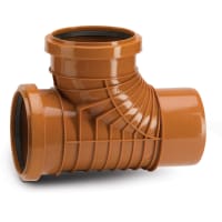 Polypipe Polyrib 87.5° Double Socket Equal Junction 110mm Terracotta