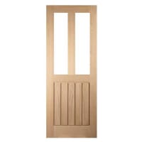 Kermos FSC Oak Cottage 2 Panel Clear Glazed door 762 x 1981mm