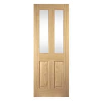 Kermos FSC Oak Regency Door 2 Panel Clear Glazed 686 x 1981mm
