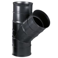 Naylor MetroDrain 45° Y Junction 150 x 150mm Black