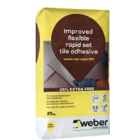 Weber Set Rapid SPF Low Dust Grey Tile Adhesive 20kg + 25% Extra