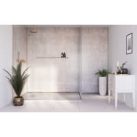 Showerwall Fin Proclick Shower Wall Panel 2440 x 600mm Gold Matte