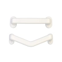 Bathex Ashby ABS Plastic Ribbed Straight Grab Rail 450mm White