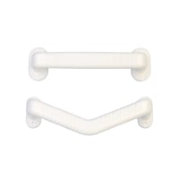 Bathex Ashby ABS Plastic Ribbed Straight Grab Rail 450mm White