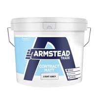 Armstead Trade Contract Matt Emulsion Paint 10L Light Grey