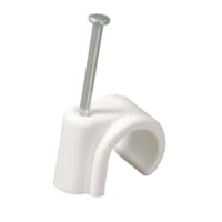 Talon Nail-In Pipe Clip 26 x 15mm White Pack of 100