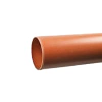Polypipe Drain Plain Ended Pipe 6m Brown