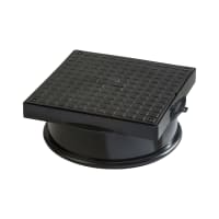 Polypipe Drain Square Cover and Frame 320mm Black