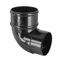 Polypipe Round Downpipe Offset 92.50° Bend 68mm Black