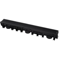 Flexseal Storm Drain Plus Channel Plastic Grate 1m Black