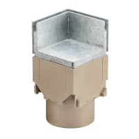 ACO Raindrain Corner Unit with Slotted Galvanised Steel Grate and Vertical Outlet